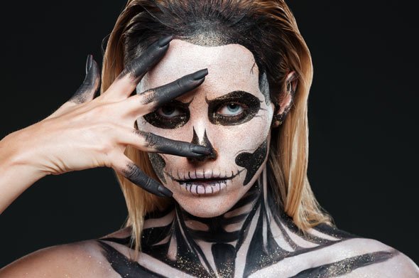 Piercing Piercings Haut Gesicht Halloween Kleber Sicherheitsnadel Kostüm Latex 