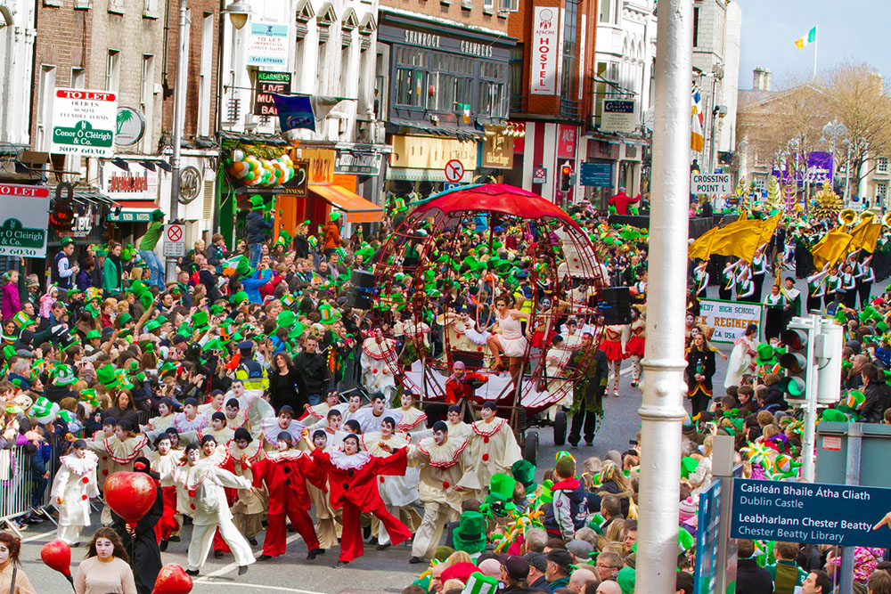 Dublin Sankt Patricks Day irischer Nationalfeiertag Parade St