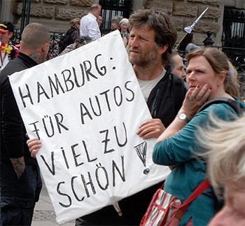 Die Stadt an der Alster demonstriert: Hamburg für Autos viel zu schön Foto: © Frerk Meyer (greenoid @ Flickr)