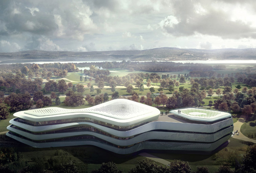 Architektur Entwurf Weltzentrale des Green Climate Fund für Bonn.