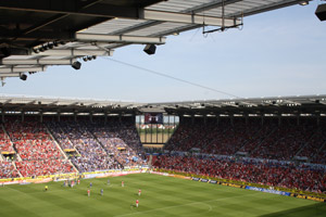 Das Stadion von Mainz 05 ist nach höchsten ökologischen Anforderungen gebaut.