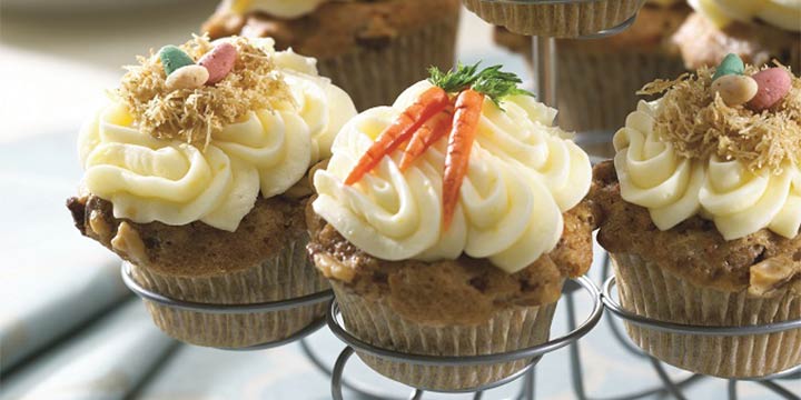 Ein süßes Rezept zu Ostern: Leckere Oster-Cupcakes mit Karotte & Walnuss