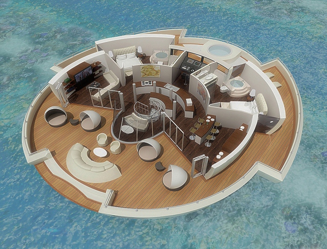 Umweltfreundlicher Luxus und Reisen: Solar Floating Resort