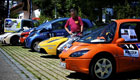 Die e-miglia 2011 Rallye für Elektroautos startet mit der ersten Etappe in München.