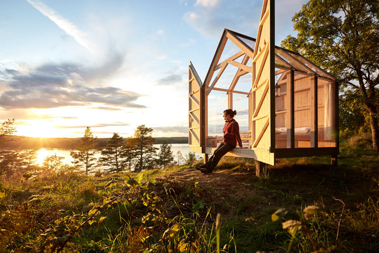 Stress reduzieren in der schwedischen 72 Hour Cabin